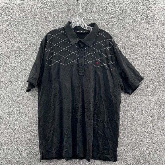 Travis Matthews Golf Polo Mens Xxl Black Pima Cotton Blend Short Sleeve Pullover - Picture 1 of 8